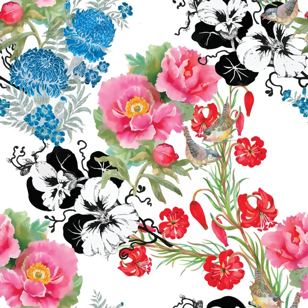 Цветущие цветы — стоковый вектор