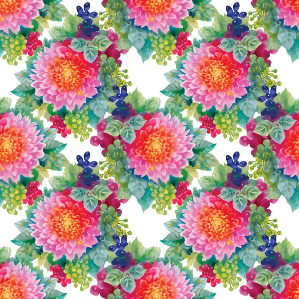 Tuin patroon met bloemen — Stockvector