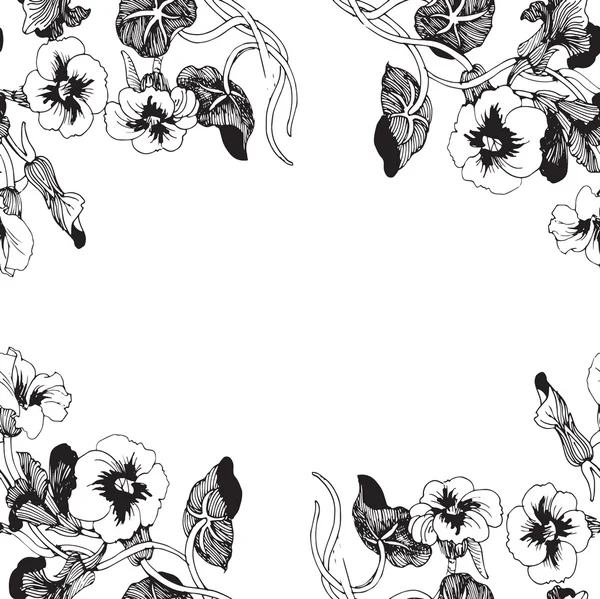 Floraison motif de fleurs — Image vectorielle