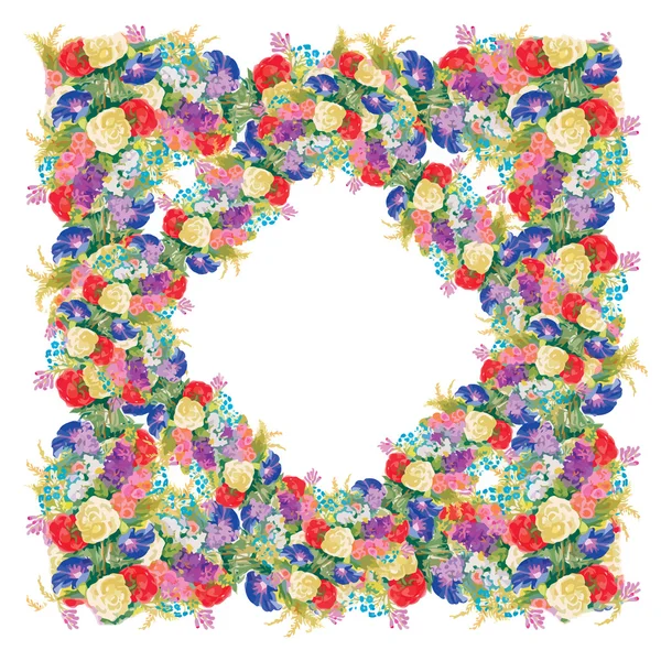 Floral frame patroon — Stockvector