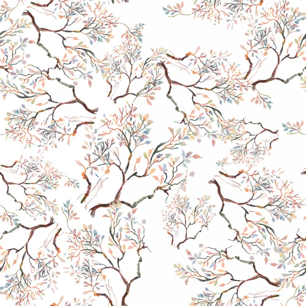 Blooming  tree twigs pattern — Stock Vector