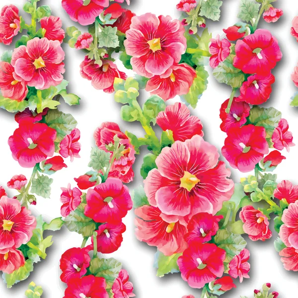 Λιβάδι μοτίβο με ανθισμένα λουλούδια — Διανυσματικό Αρχείο