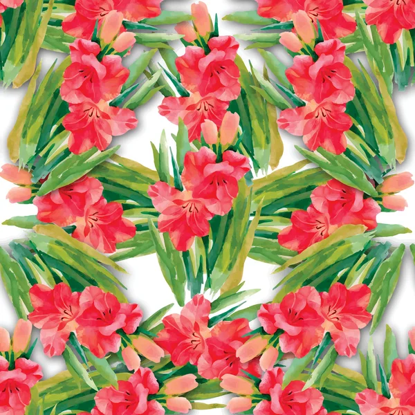 Motif de jardin avec des fleurs — Image vectorielle