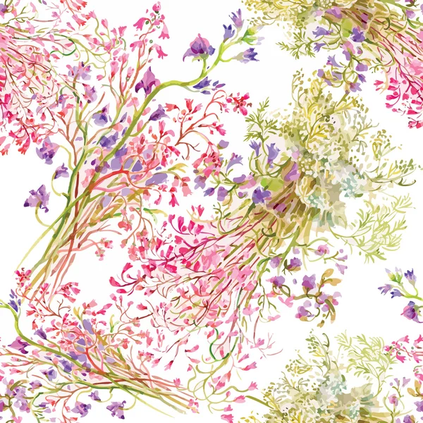 Motif de jardin avec des fleurs — Image vectorielle