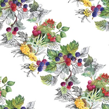 Deniz buck-diken dut ve ahududu