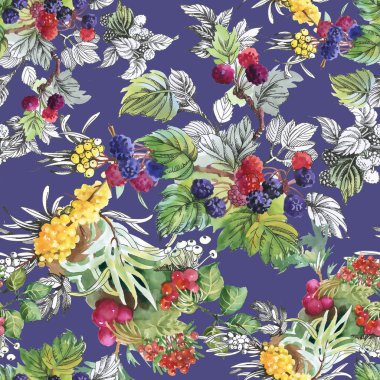 Deniz buck-diken dut ve ahududu