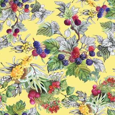 Deniz buck-diken dut ve ahududu