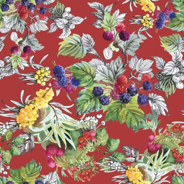 Deniz buck-diken dut ve ahududu