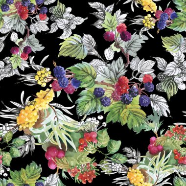 Deniz buck-diken dut ve ahududu