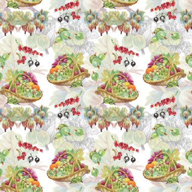 Olgun Frenk üzümü ve bektaşi desen