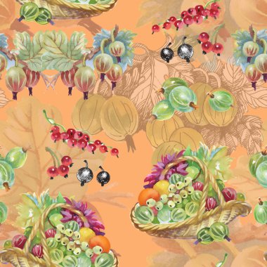 Olgun Frenk üzümü ve bektaşi desen