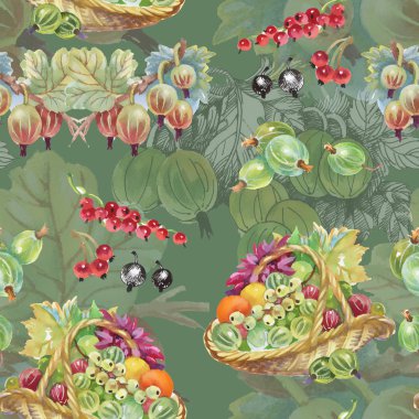 Olgun Frenk üzümü ve bektaşi desen