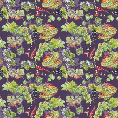 Olgun Frenk üzümü ve bektaşi desen