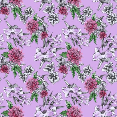 Yaz Bahçe çiçek açan çiçekler