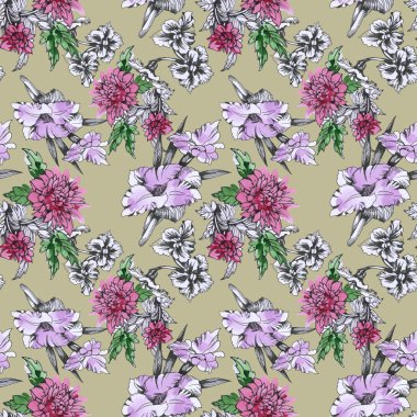 Yaz Bahçe çiçek açan çiçekler