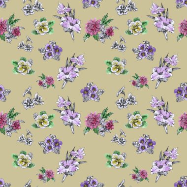 Yaz Bahçe çiçek açan çiçekler