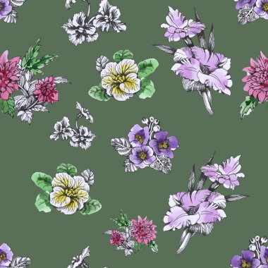 Yaz Bahçe çiçek açan çiçekler