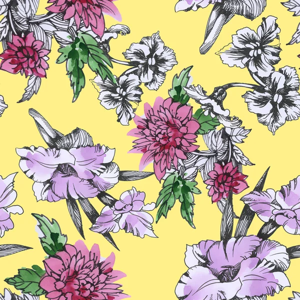 Yaz Bahçe çiçek açan çiçekler