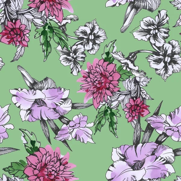 Yaz Bahçe çiçek açan çiçekler