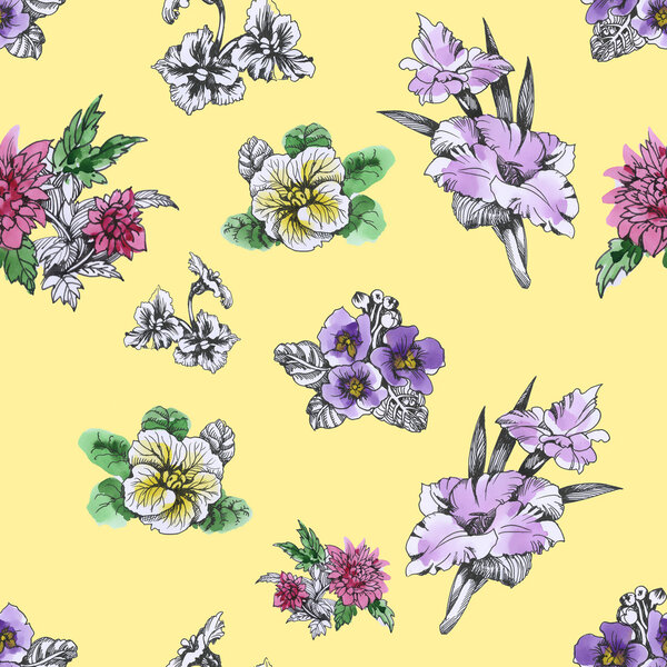 summer garden blooming  flowers