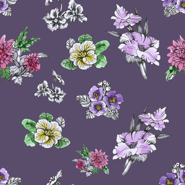 summer garden blooming  flowers