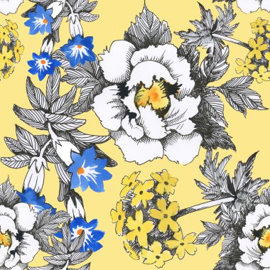 Yaz çayır çiçek açan çiçekler