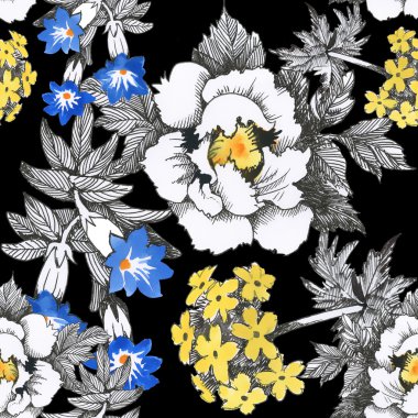 Yaz çayır çiçek açan çiçekler