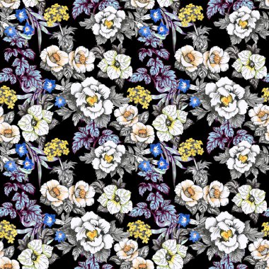 Yaz Bahçe çiçek açan çiçekler