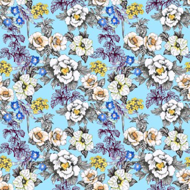 Yaz Bahçe çiçek açan çiçekler