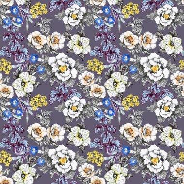 Yaz Bahçe çiçek açan çiçekler