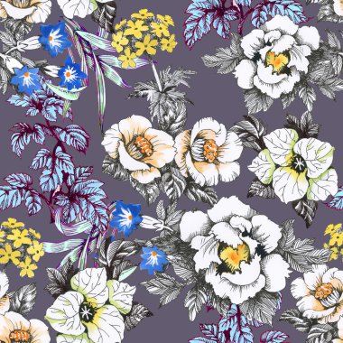 Yaz Bahçe çiçek açan çiçekler