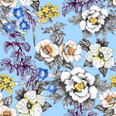 Yaz Bahçe çiçek açan çiçekler