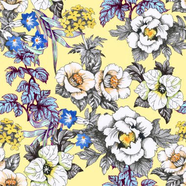 Yaz Bahçe çiçek açan çiçekler