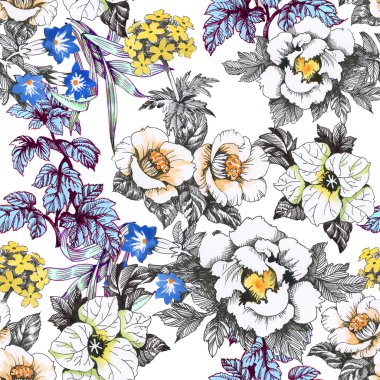 Yaz Bahçe çiçek açan çiçekler