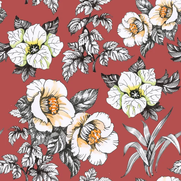 Yaz Bahçe çiçek açan çiçekler