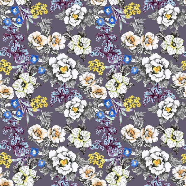 Yaz Bahçe çiçek açan çiçekler