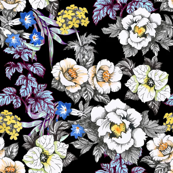 Yaz Bahçe çiçek açan çiçekler