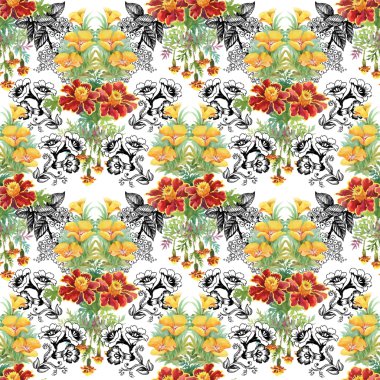 Yaz Bahçe çiçek açan çiçekler