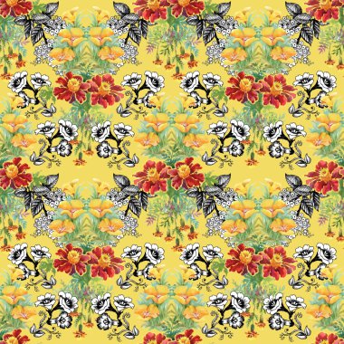 Yaz Bahçe çiçek açan çiçekler