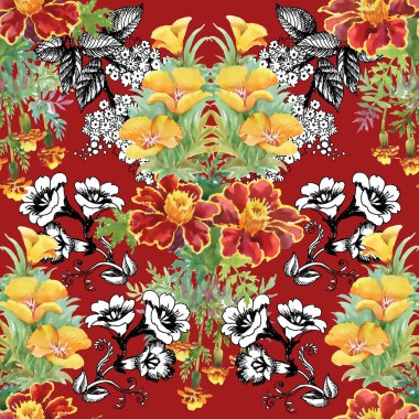 Yaz Bahçe çiçek açan çiçekler