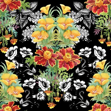 Yaz Bahçe çiçek açan çiçekler