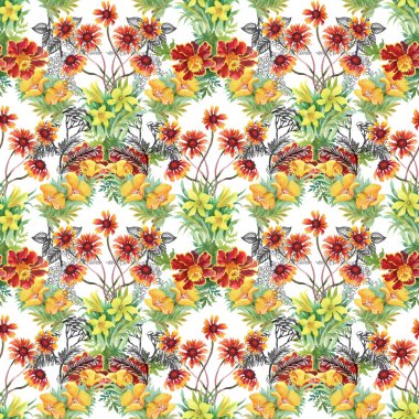 Yaz Bahçe çiçek açan çiçekler