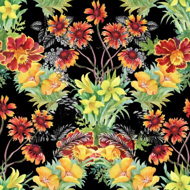 Yaz Bahçe çiçek açan çiçekler