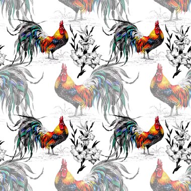 çiftlik horozu desen