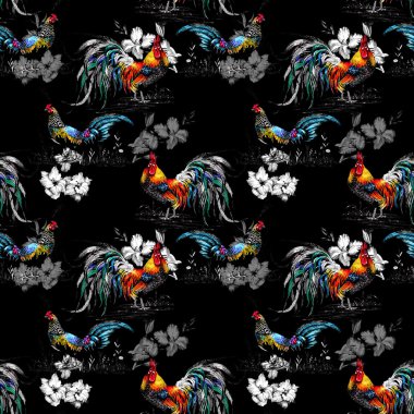 çiftlik horozu desen