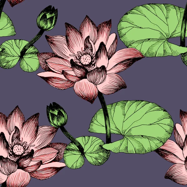 Nilüfer çiçekleri gölet üzerinde