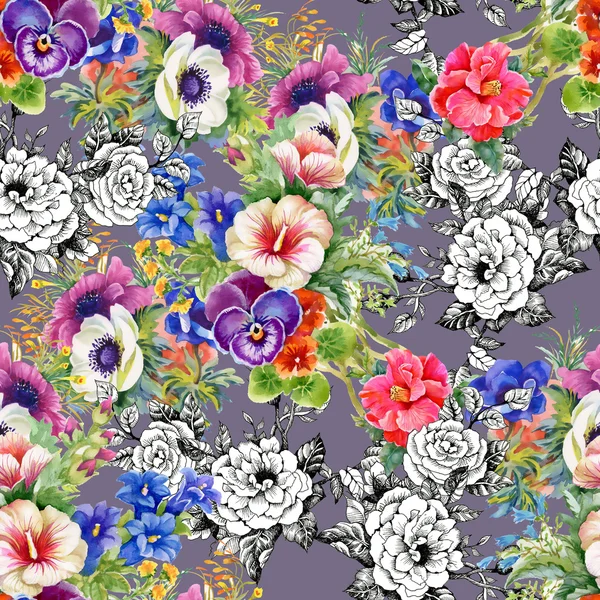 Motif floral sans couture — Photo