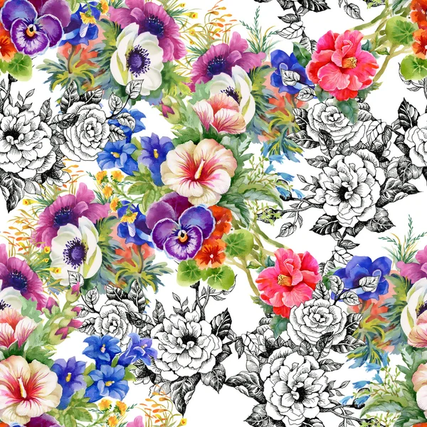 Motif floral sans couture — Photo