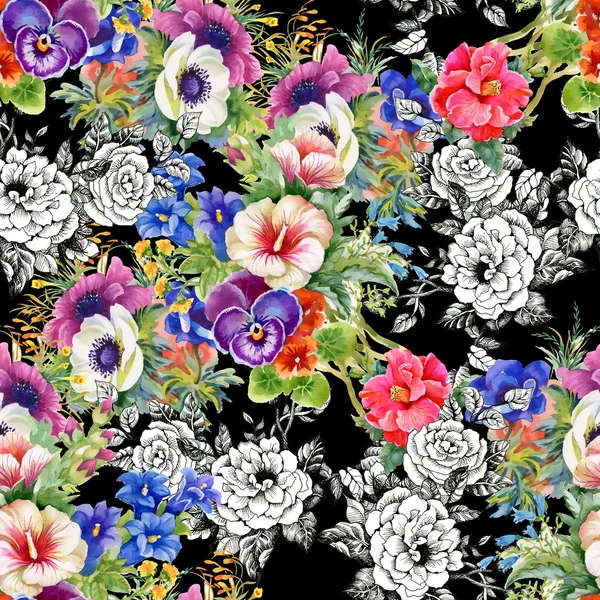 Motif floral sans couture — Photo