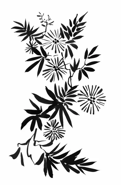 Akwarela kwiaty w stylu klasycystycznym na białym tle — Wektor stockowy